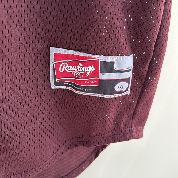 NWT Rawlings Men's Maroon and Gray Rockies Jersey #15 - Size XL - Picture 2 of 6